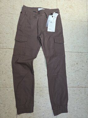 NWT PROJEK RAW Youth bungee flex Classic Fit Comfort Waistband Brown Size 12 YTH